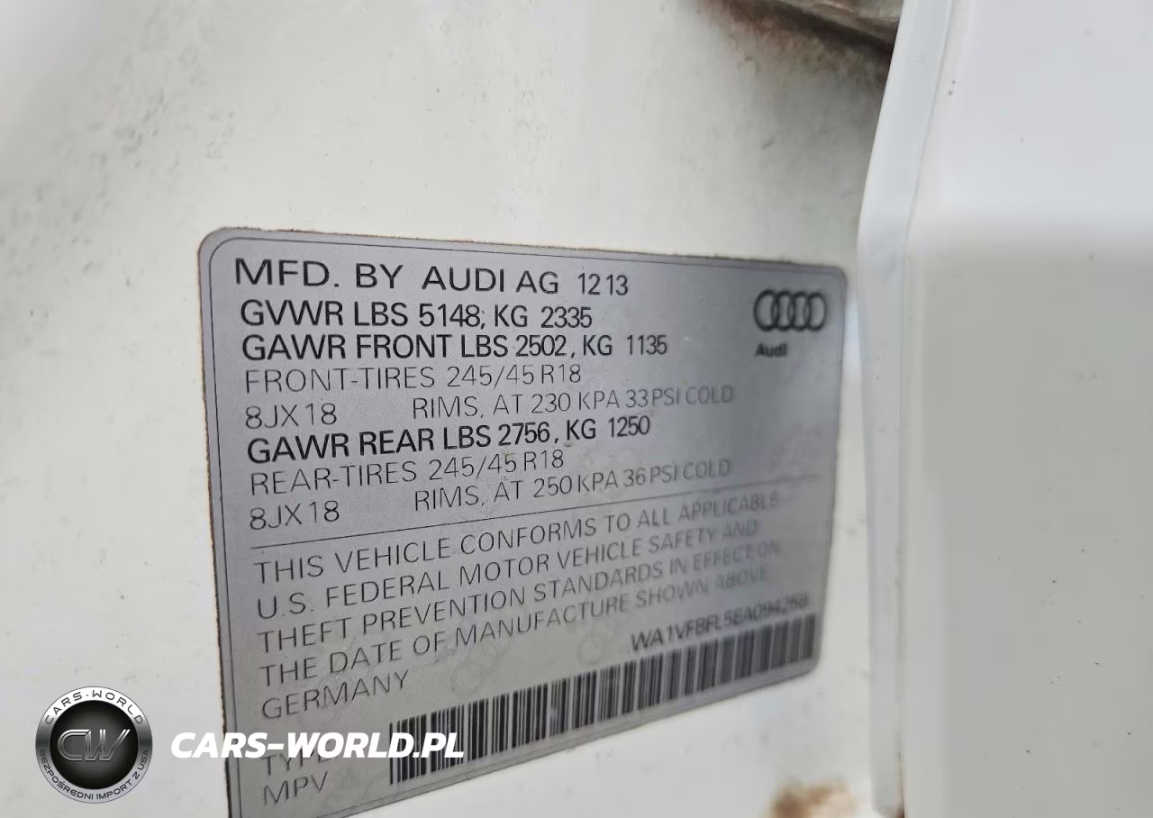 2014 Audi A4 Allroad Prestige VIN:WA1VFBFL5EA094258 - 12