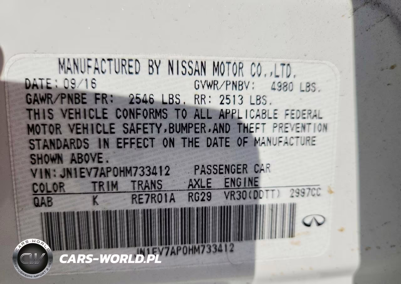 2017 Infiniti Q50 3.0T Premium VIN:JN1EV7AP0HM733412 - 13