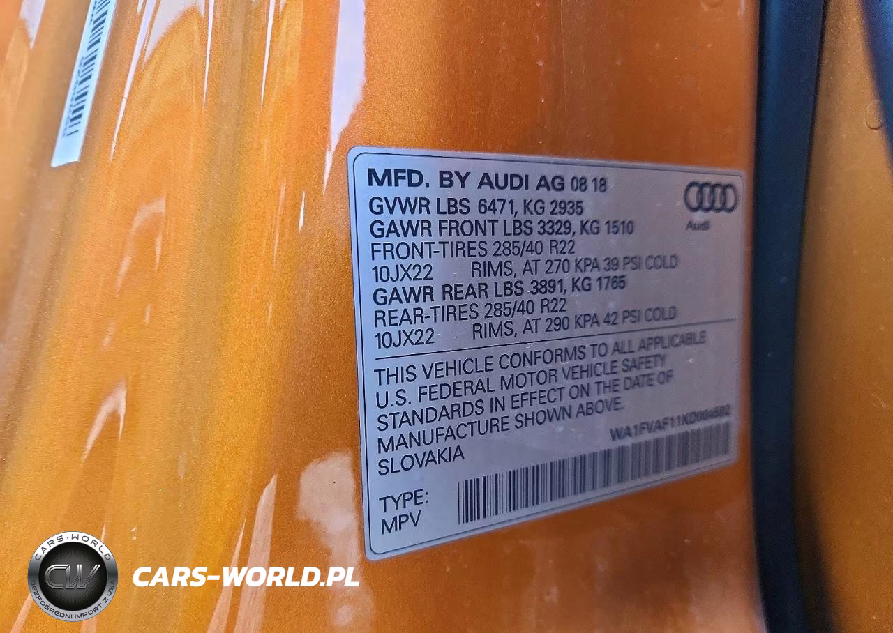 2019 Audi Q8 Prestige S-Line VIN:WA1FVAF11KD004582 - 14