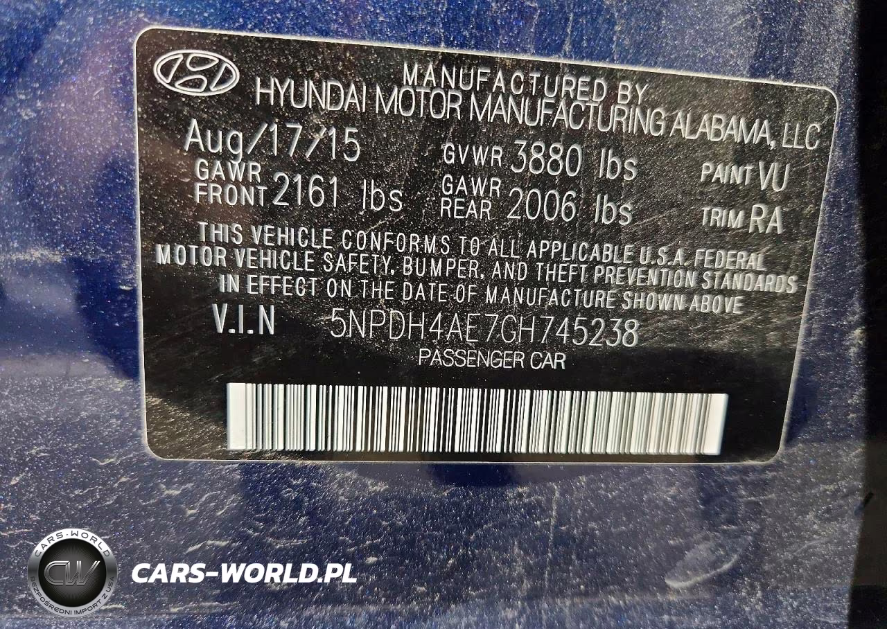 2016 Hyundai Elantra Se VIN:5NPDH4AE7GH745238 - 12