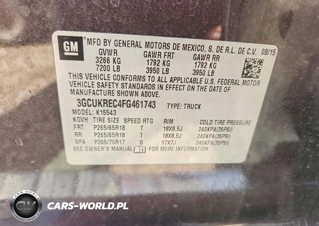 2015 Chevrolet Silverado K1500 Lt VIN:3GCUKREC4FG461743 - 12