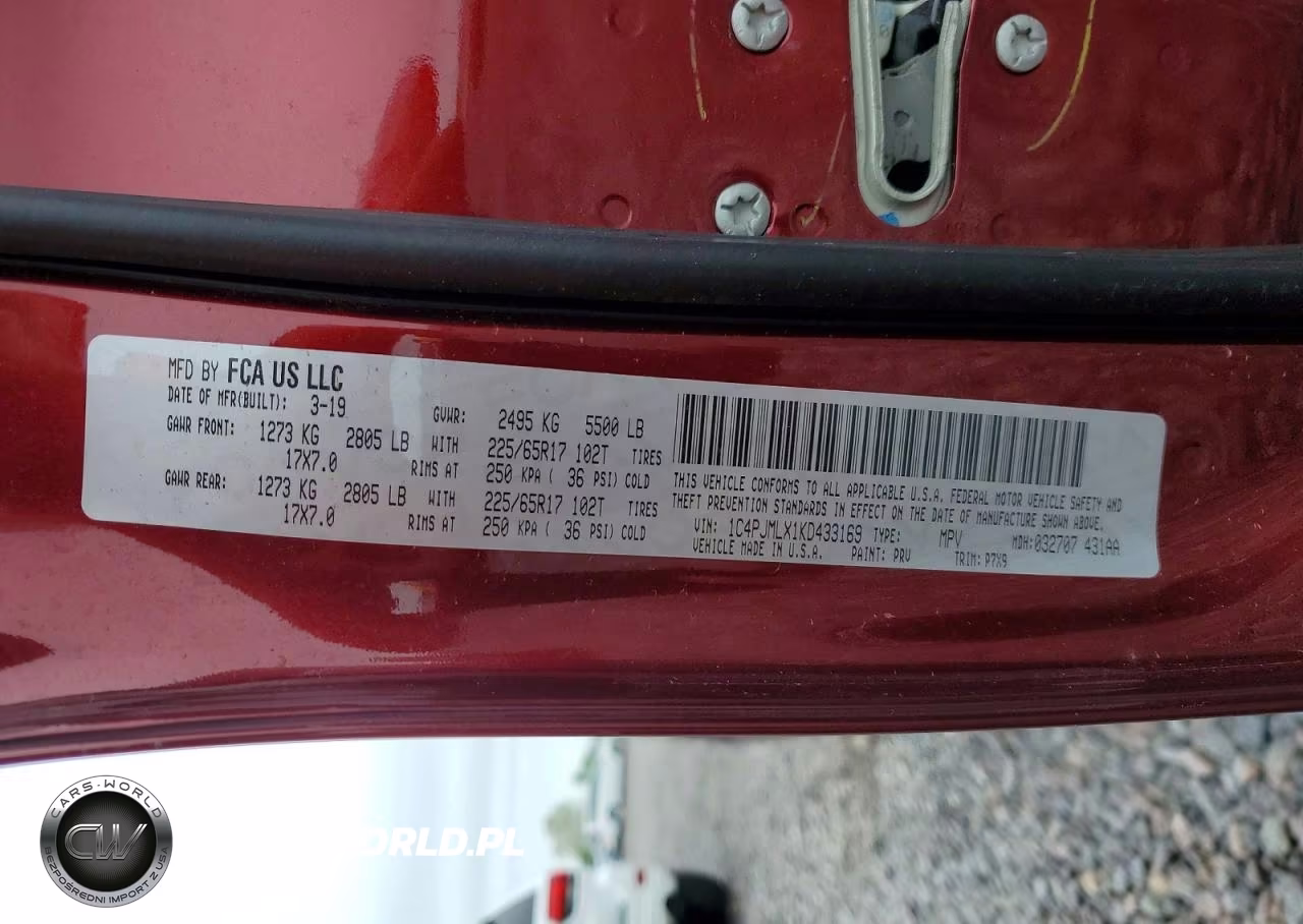 2019 Jeep Cherokee Latitude Plus VIN:1C4PJMLX1KD433169 - 13