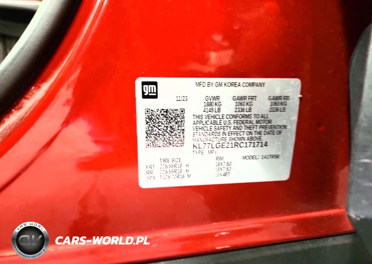 2024 Chevrolet Trax 1Rs VIN:KL77LGE21RC171714 - 13