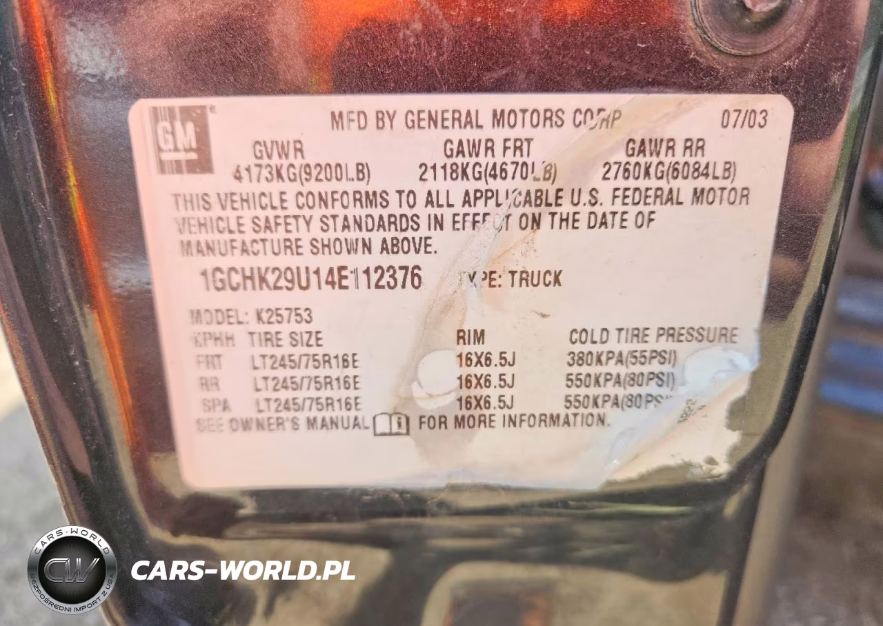 2004 Chevrolet Silverado K2500 Heavy Duty VIN:1GCHK29U14E112376 - 13