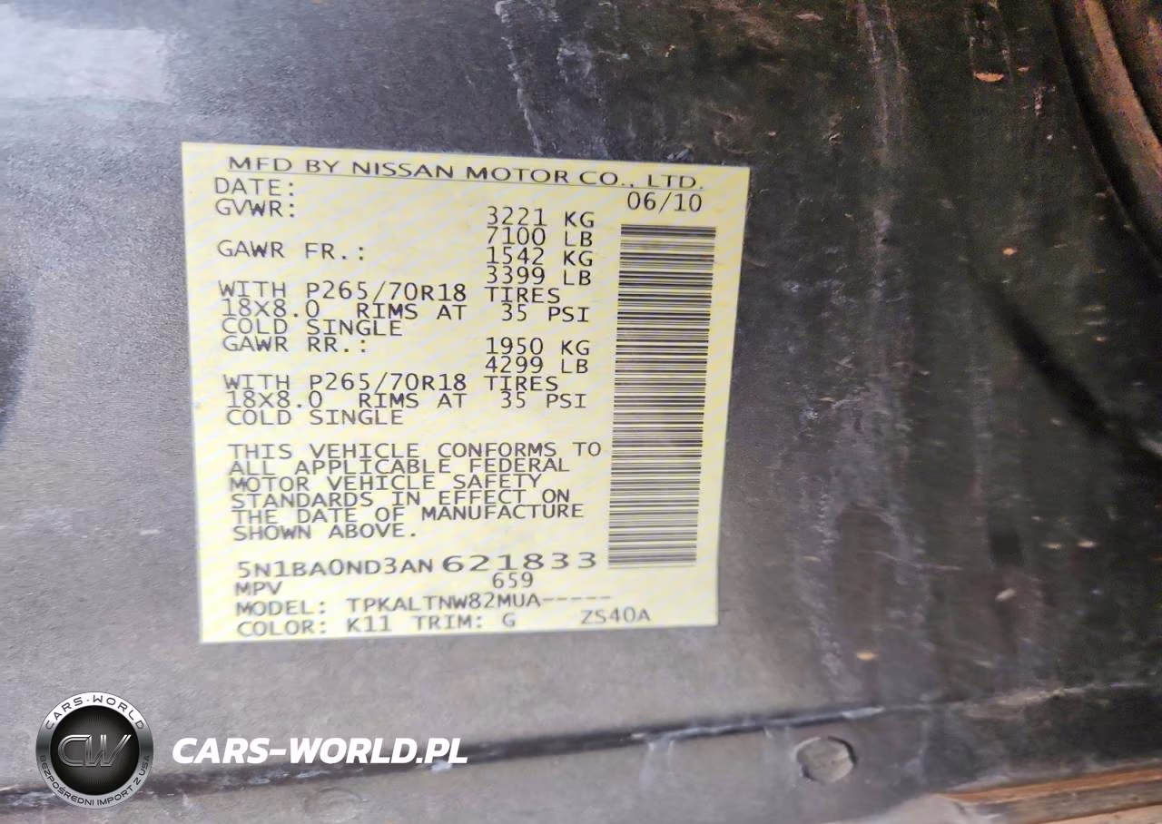 2010 Nissan Armada Se VIN:5N1BA0ND3AN621833 - 13