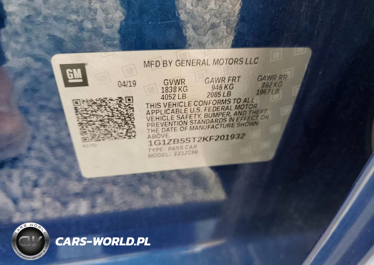 2019 Chevrolet Malibu Ls VIN:1G1ZB5ST2KF201932 - 12