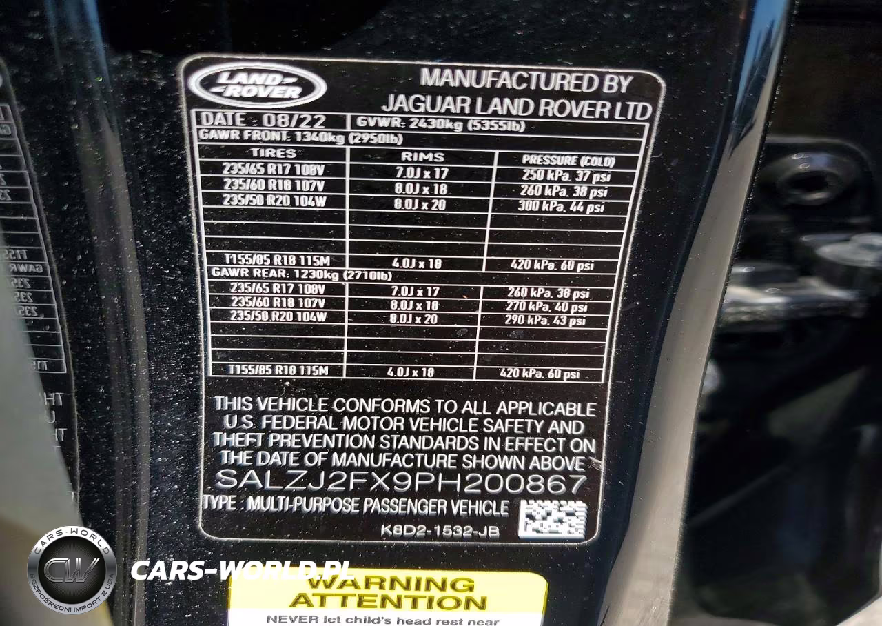 2023 Land Rover Range Rover Evoque S VIN:SALZJ2FX9PH200867 - 14