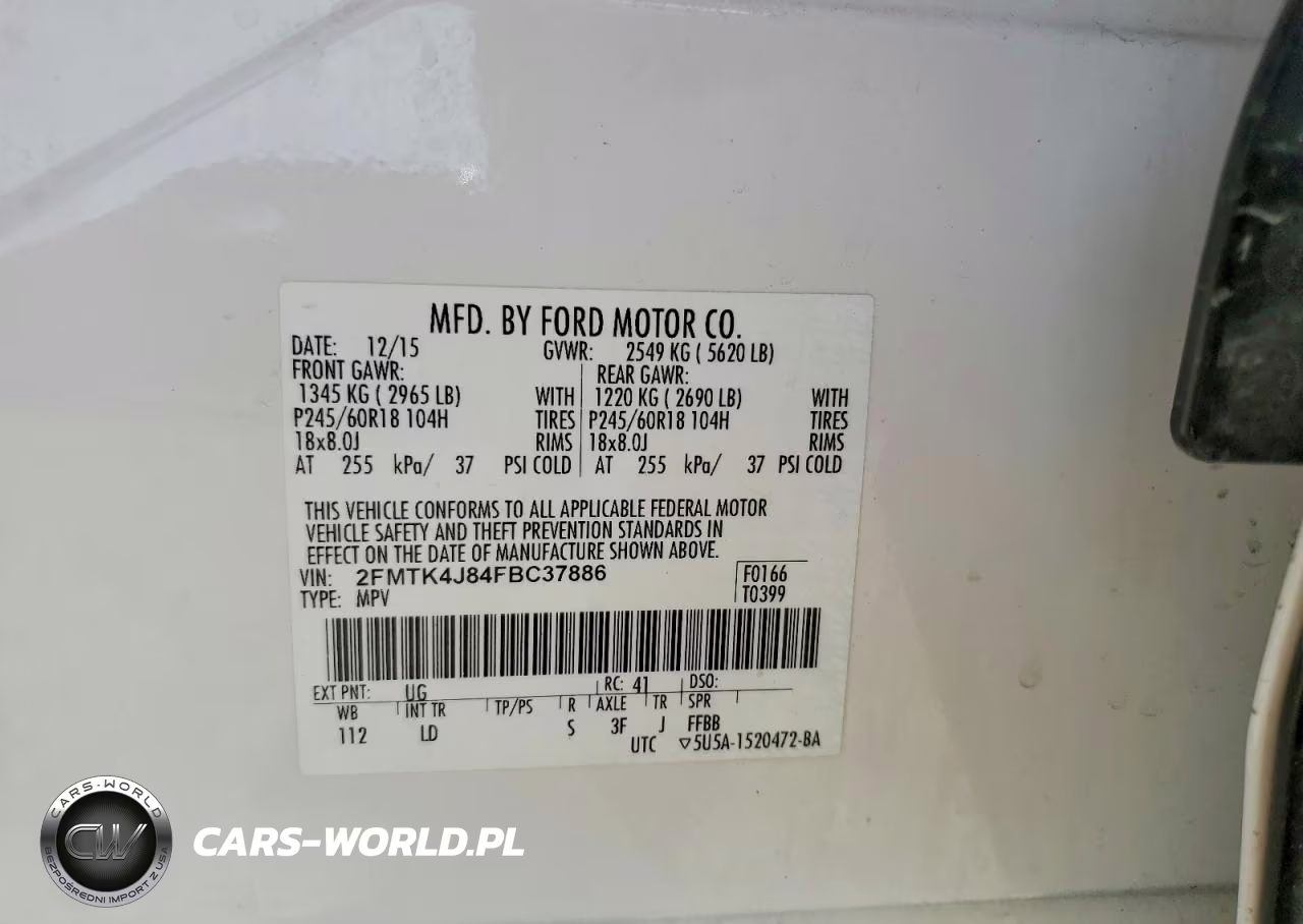 2015 Ford Edge Sel VIN:2FMTK4J84FBC37886 - 13
