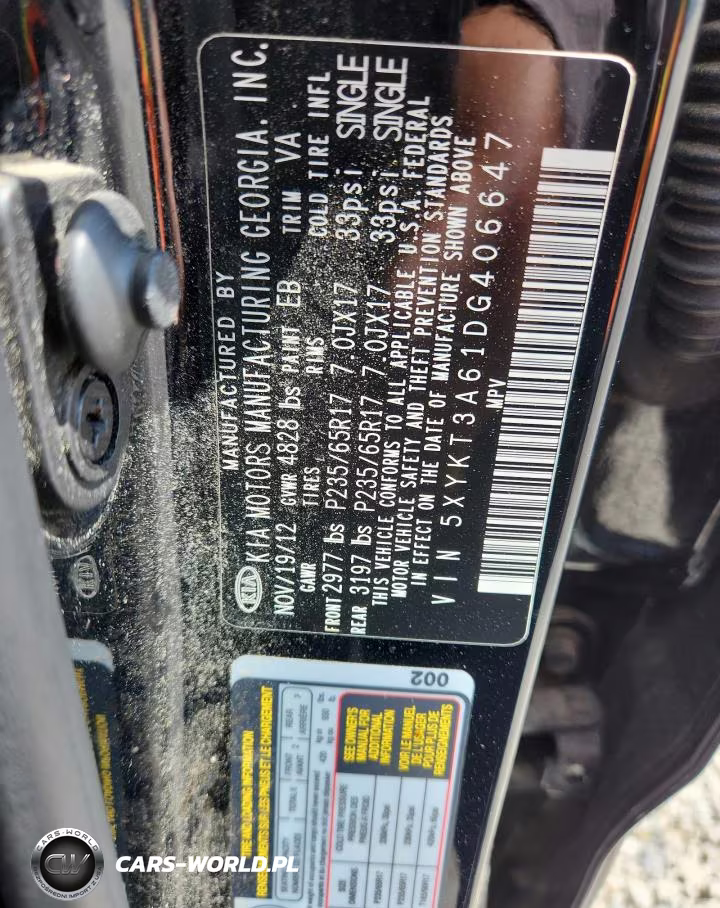 2013 Kia Sorento Lx VIN:5XYKT3A61DG406647 - 13