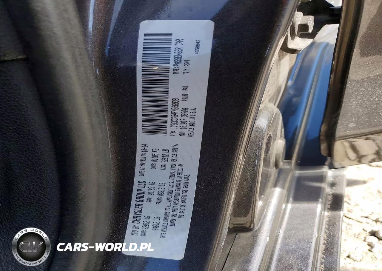 2015 Chrysler 200 Limited VIN:1C3CCCAB4FN606939 - 12