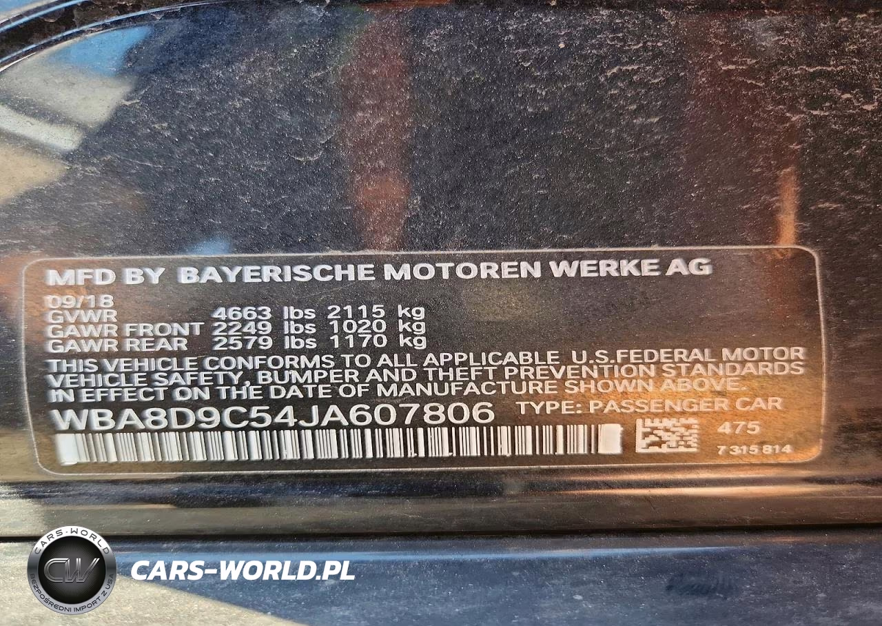 2018 BMW 330 Xi VIN:WBA8D9C54JA607806 - 12