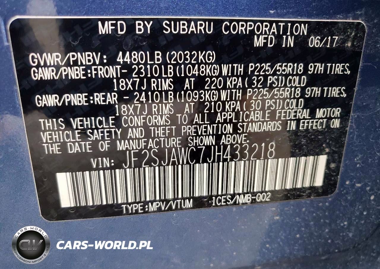 2018 Subaru Forester 2.5I Touring VIN:JF2SJAWC7JH433218 - 13