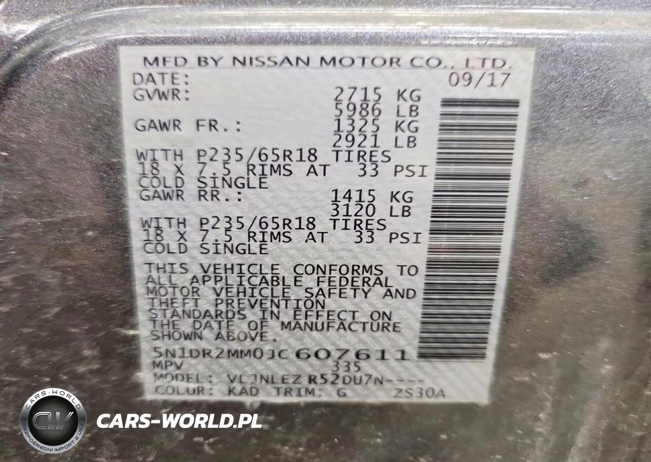 2018 Nissan Pathfinder Sv VIN:5N1DR2MM0JC607611 - 13