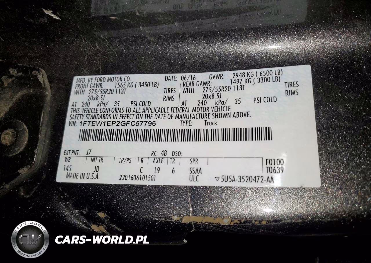 2016 Ford F150 Supercrew VIN:1FTEW1EP2GFC57796 - 12