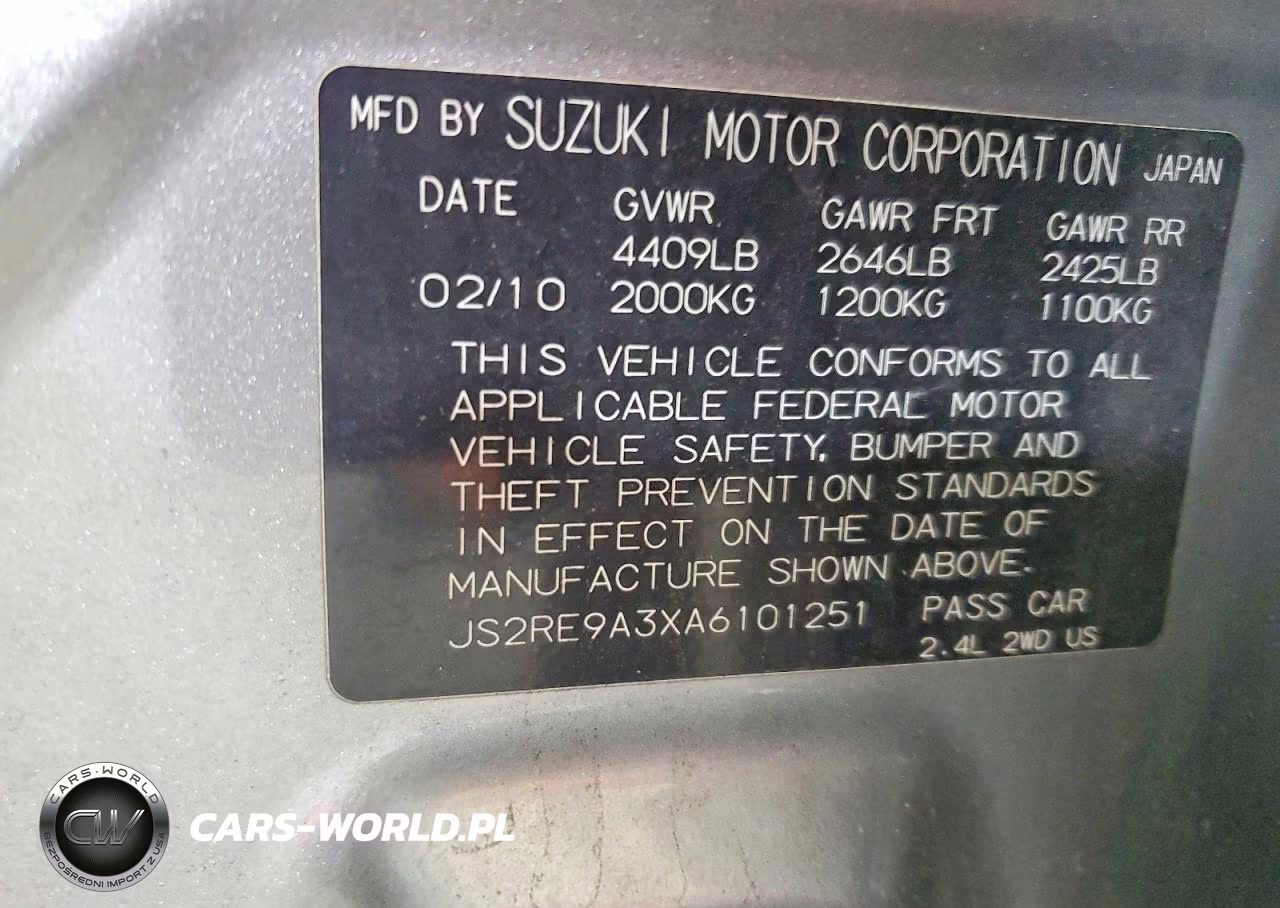 2010 Suzuki Kizashi Se VIN:JS2RE9A3XA6101251 - 12