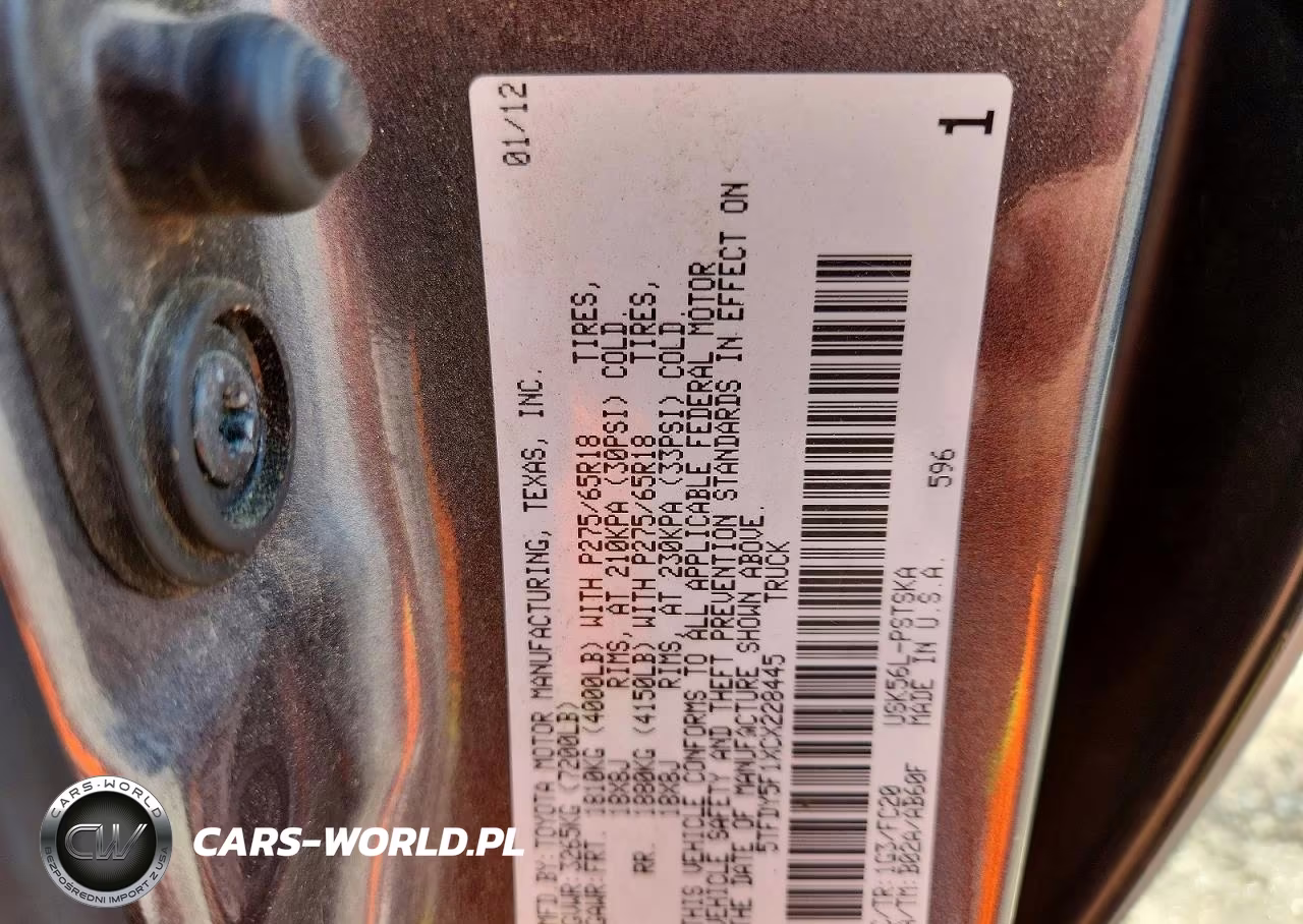 2012 Toyota Tundra Crewmax Sr5 VIN:5TFDY5F1XCX228445 - 12