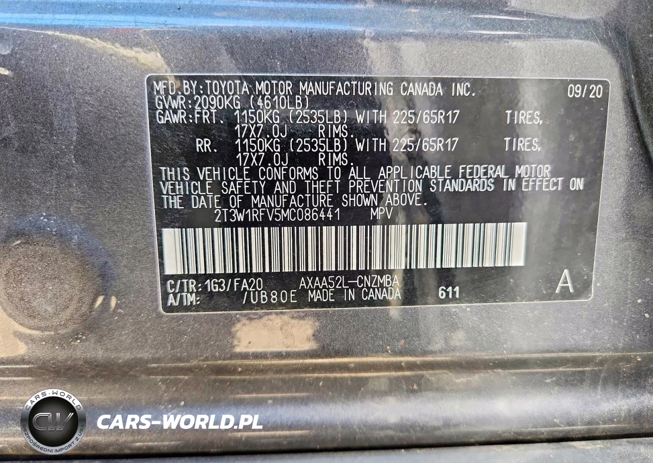 2021 Toyota Rav4 Xle VIN:2T3W1RFV5MC086441 - 13