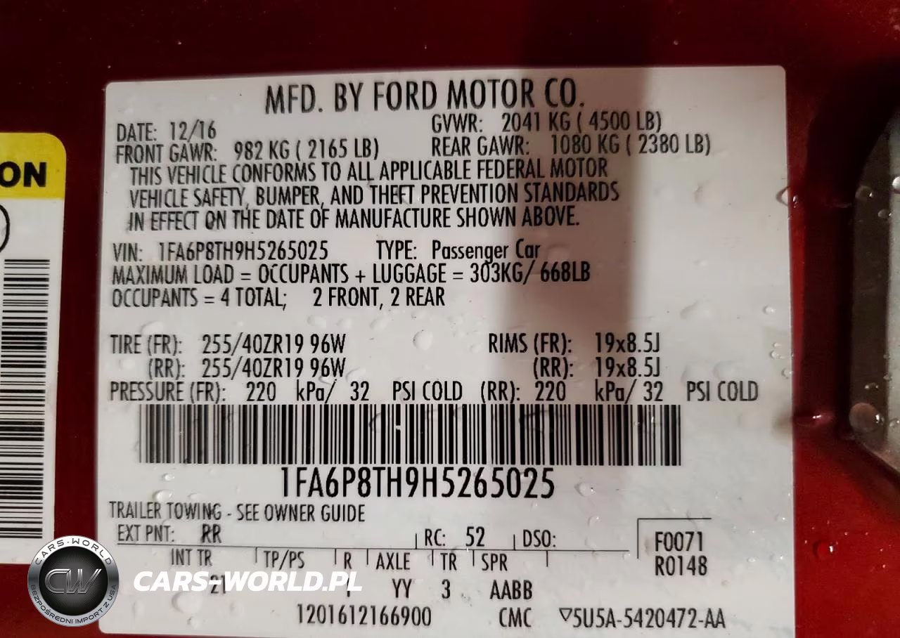 2017 Ford Mustang VIN:1FA6P8TH9H5265025 - 13