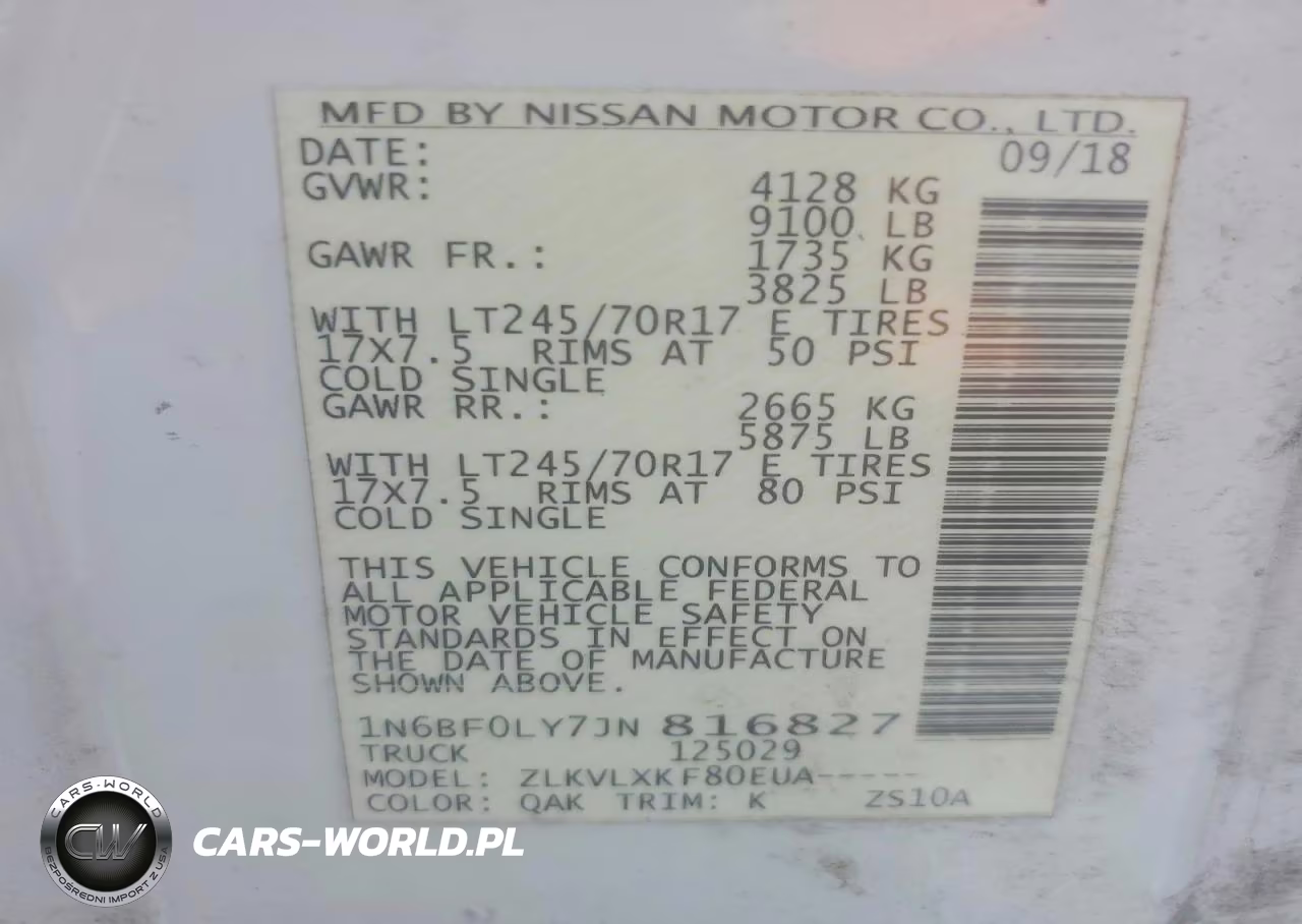 2018 Nissan Nv 2500 Hd Sv VIN:1N6BF0LY7JN816827 - 14