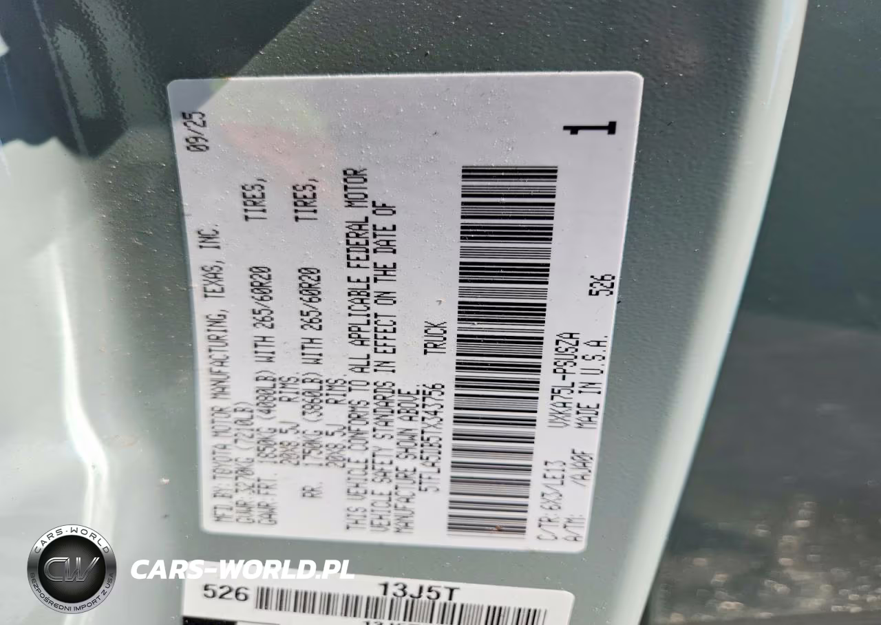 2026 Toyota Tundra Sr5 VIN:5TFLA5DB5TX343756 - 12