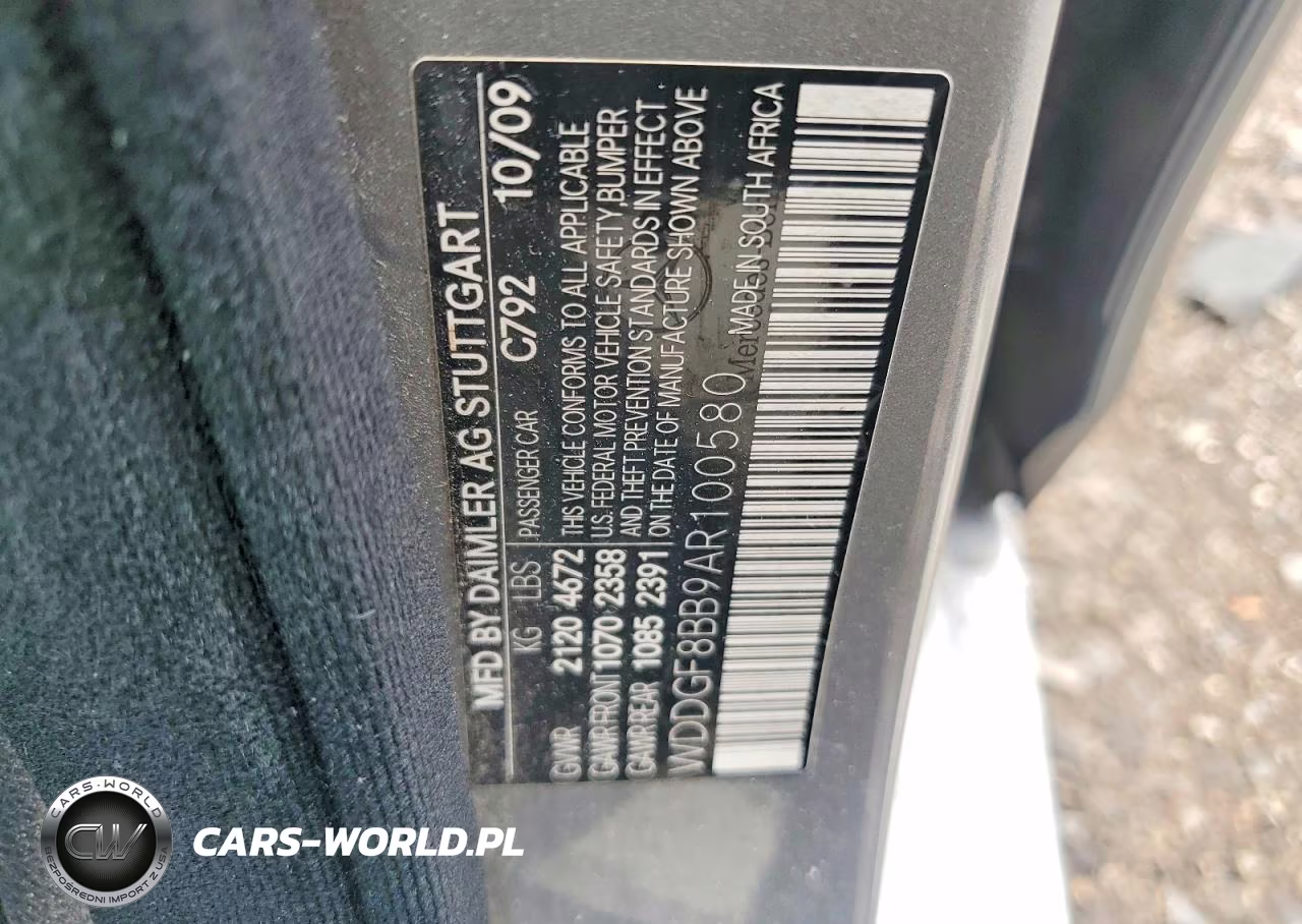 2010 Mercedes-Benz C 300 4Matic VIN:WDDGF8BB9AR100580 - 12