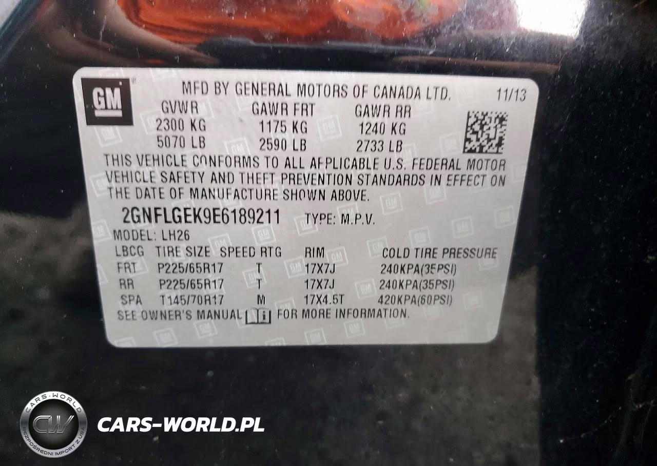 2014 Chevrolet Equinox Lt VIN:2GNFLGEK9E6189211 - 13