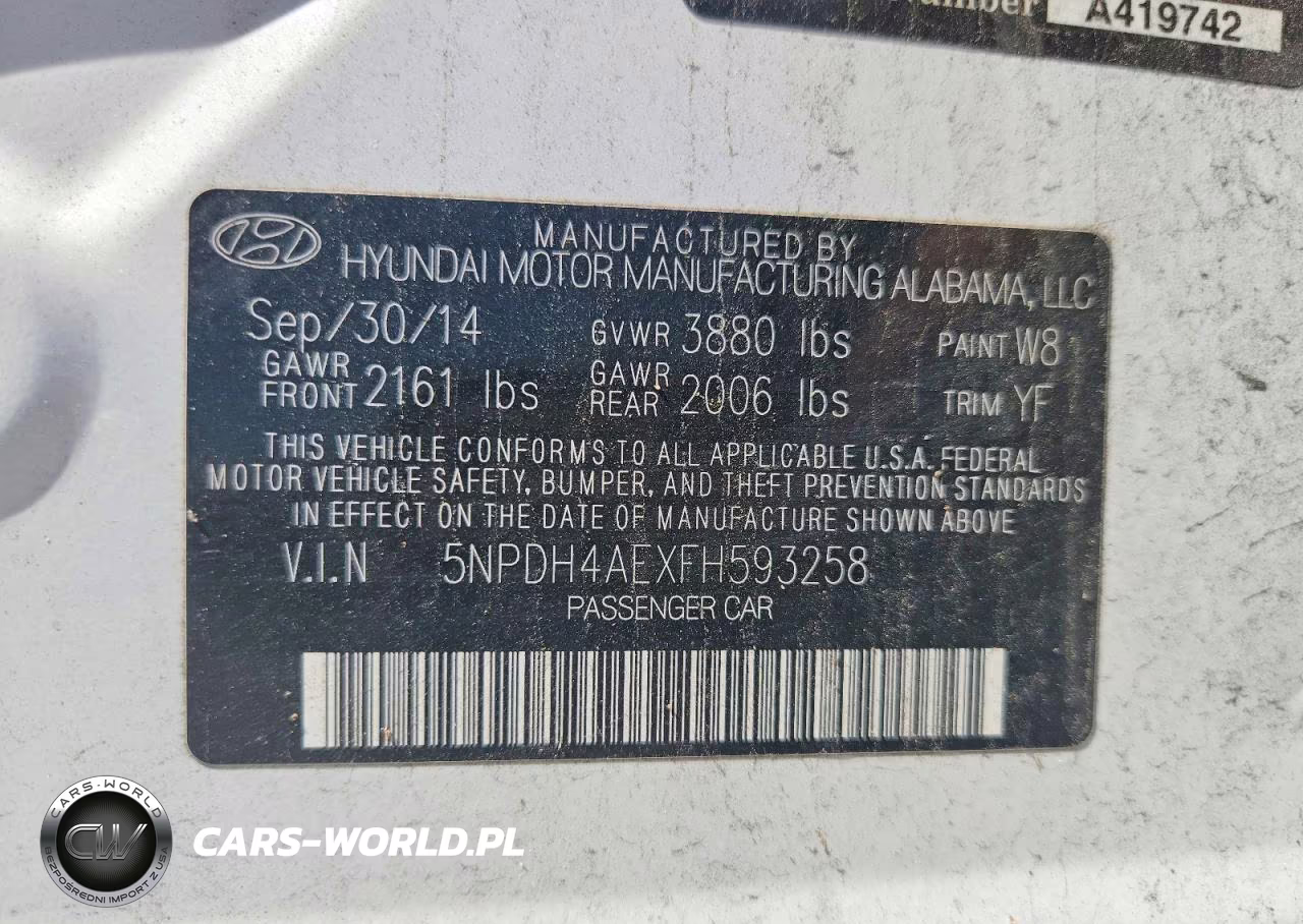 2015 Hyundai Elantra Gt Automatic VIN:5NPDH4AEXFH593258 - 13