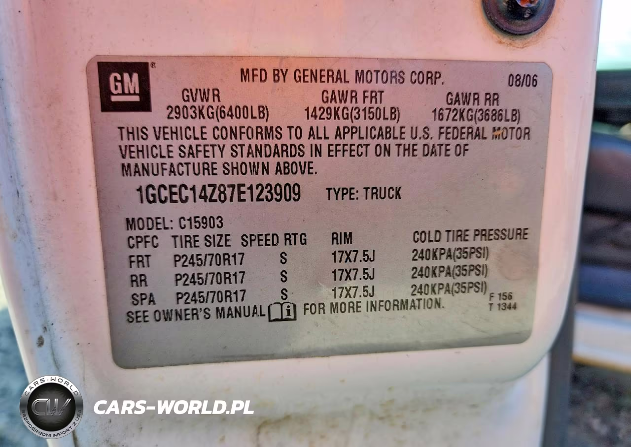 2007 Chevrolet Silverado C1500 Classic VIN:1GCEC14Z87E123909 - 12
