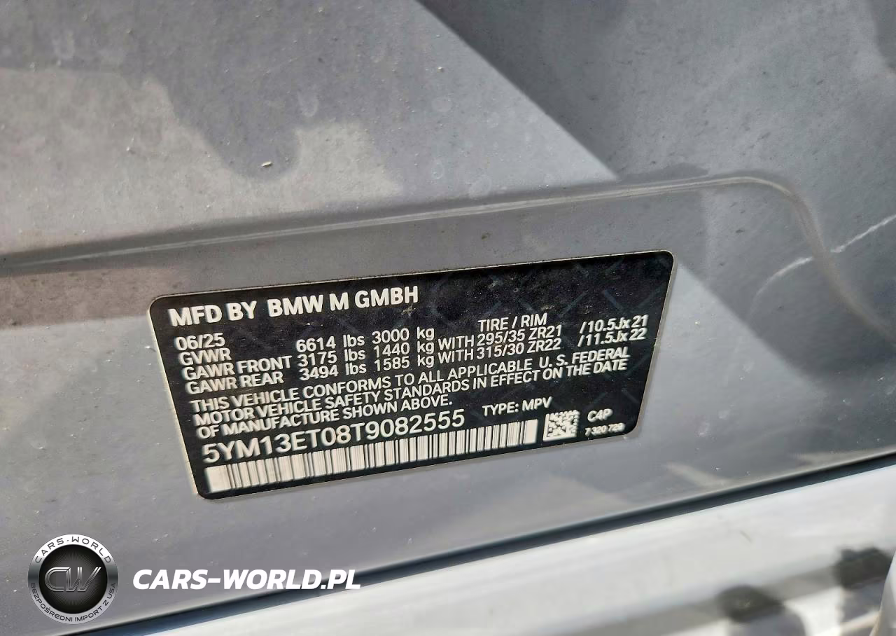 2026 BMW X5 M Competition VIN:5YM13ET08T9082555 - 12