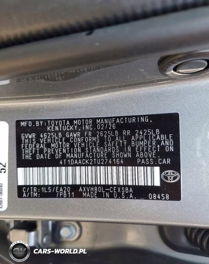 2026 Toyota Camry Se VIN:4T1DAACK2TU274164 - 13