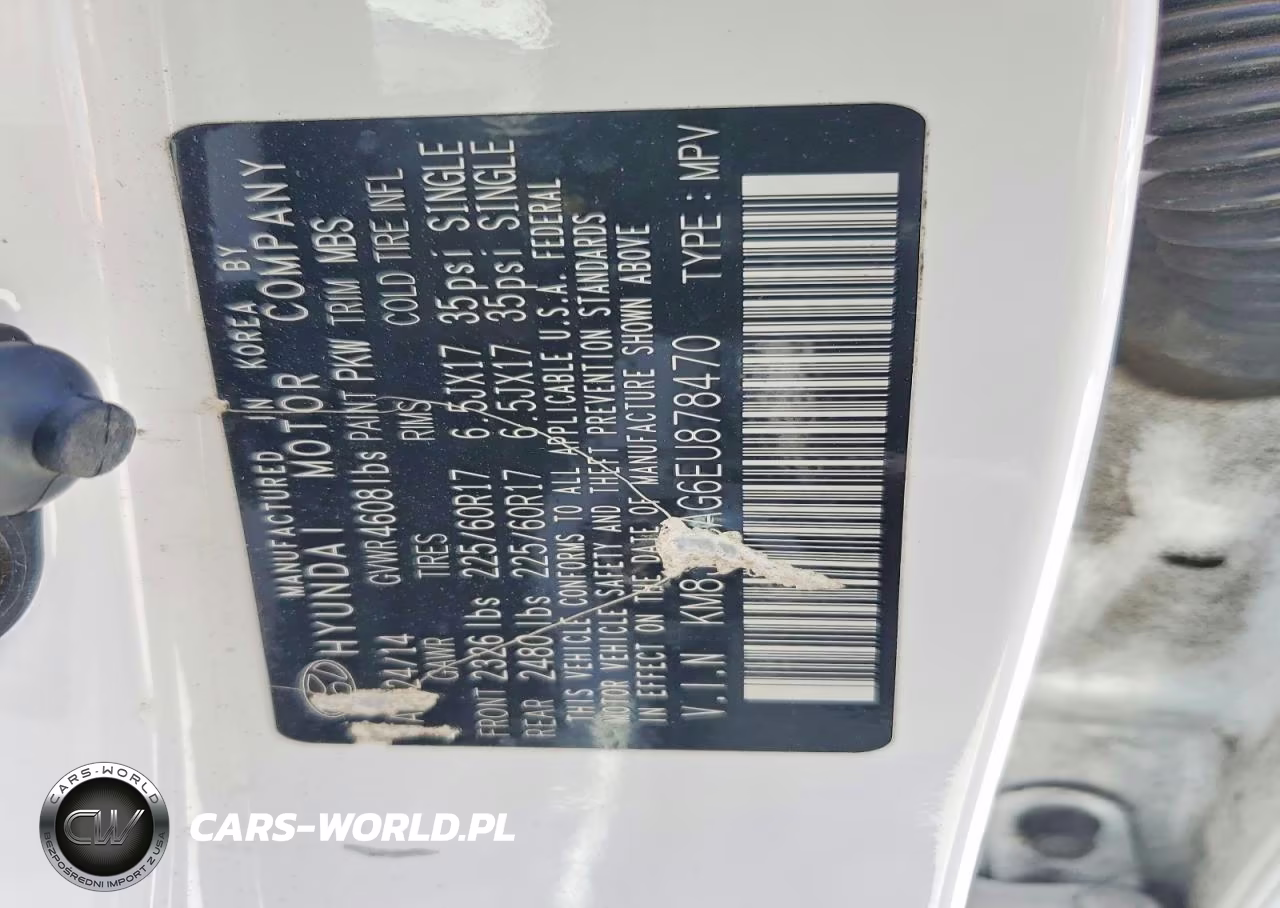 2014 Hyundai Tucson Se VIN:KM8JUCAG6EU878470 - 13
