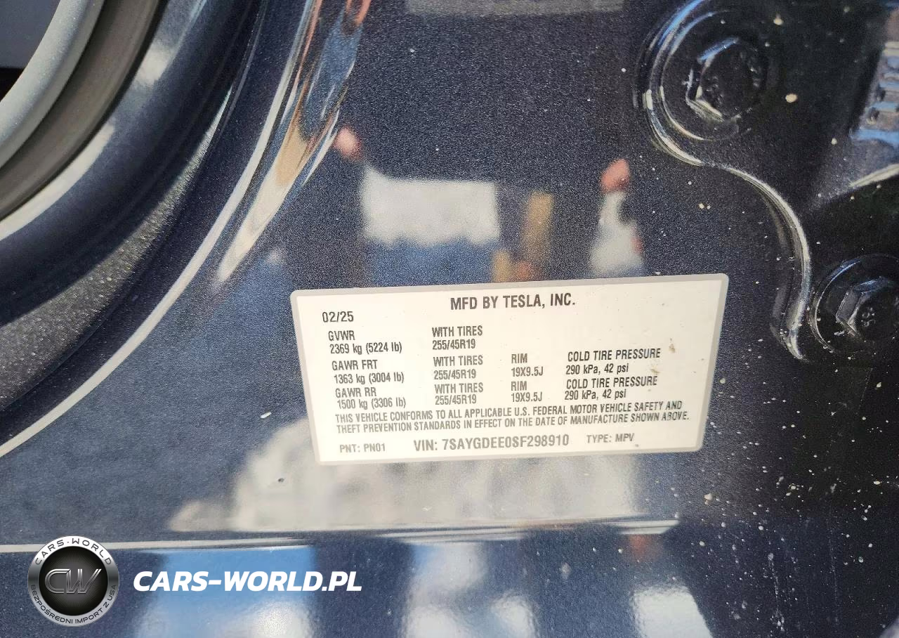 2025 Tesla Model Y VIN:7SAYGDEE0SF298910 - 12