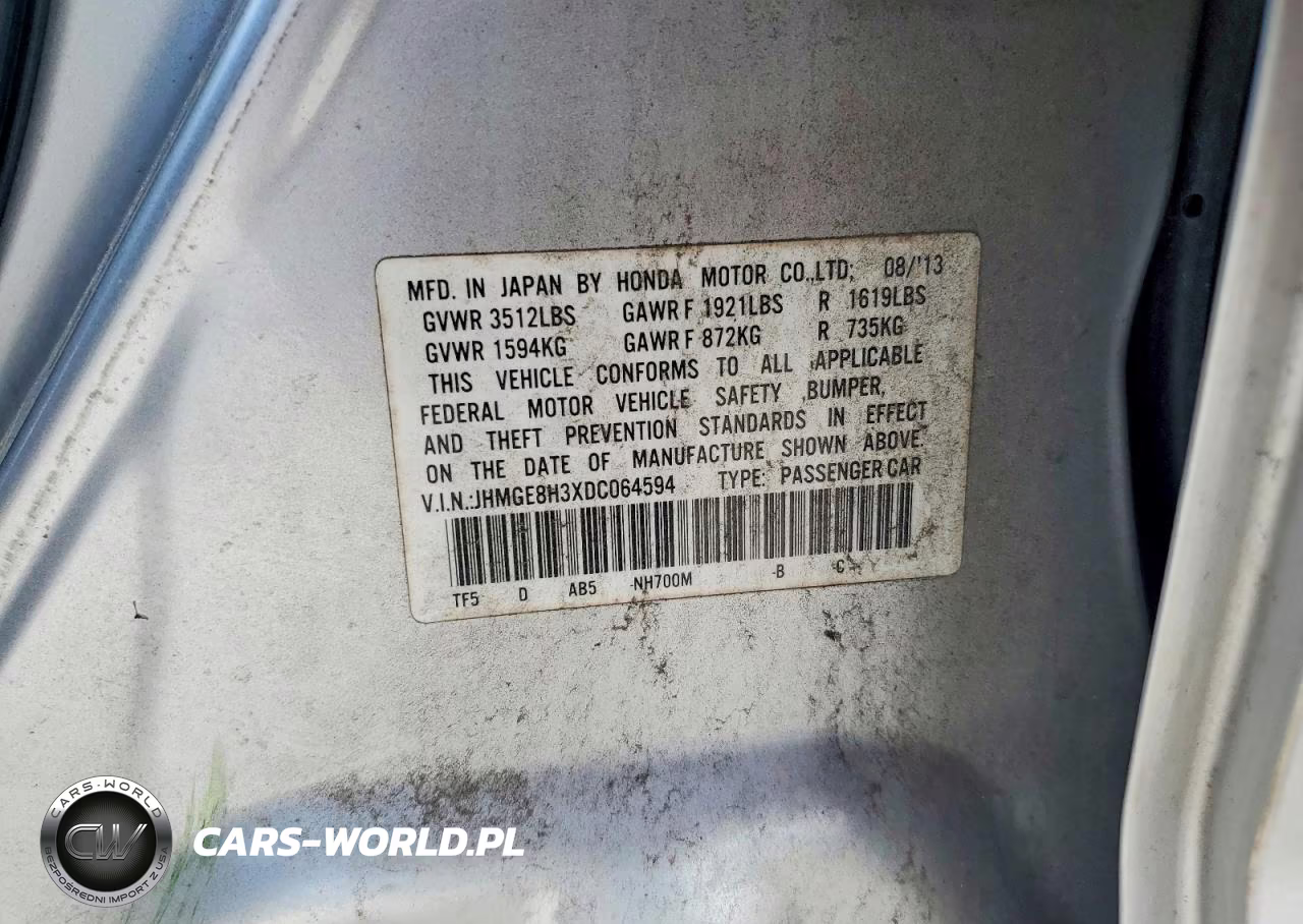 2013 Honda Fit VIN:JHMGE8H3XDC064594 - 13
