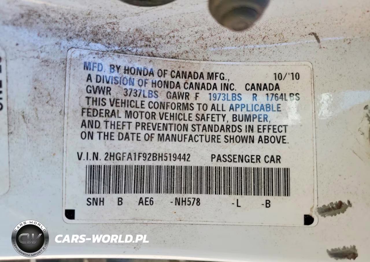 2011 Honda Civic Exl VIN:2HGFA1F92BH519442 - 13