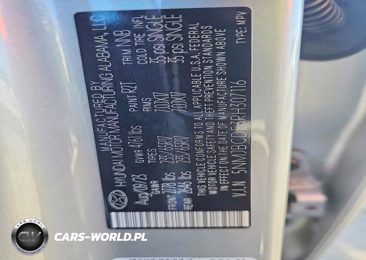2024 Hyundai Tucson Sel VIN:5NMJBCDE3RH307116 - 14
