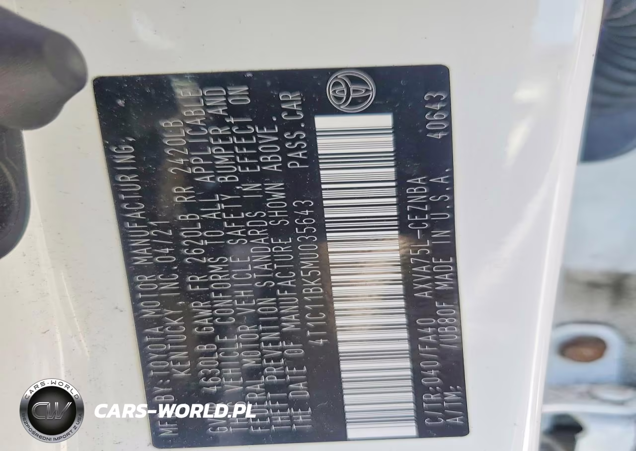 2021 Toyota Camry Le VIN:4T1C11BK5MU035643 - 13