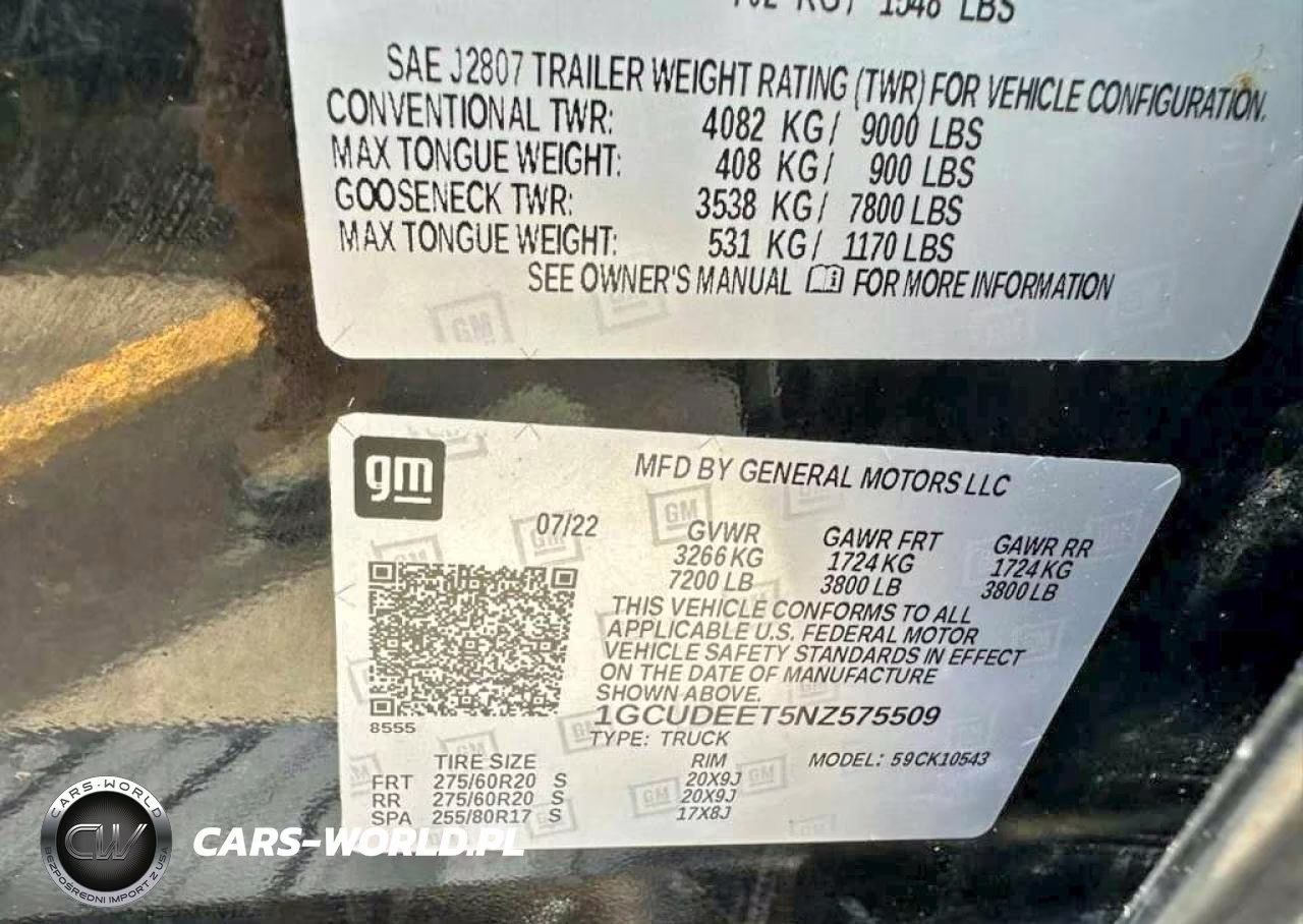 2022 Chevrolet Silverado K1500 Rst VIN:1GCUDEET5NZ575509 - 10