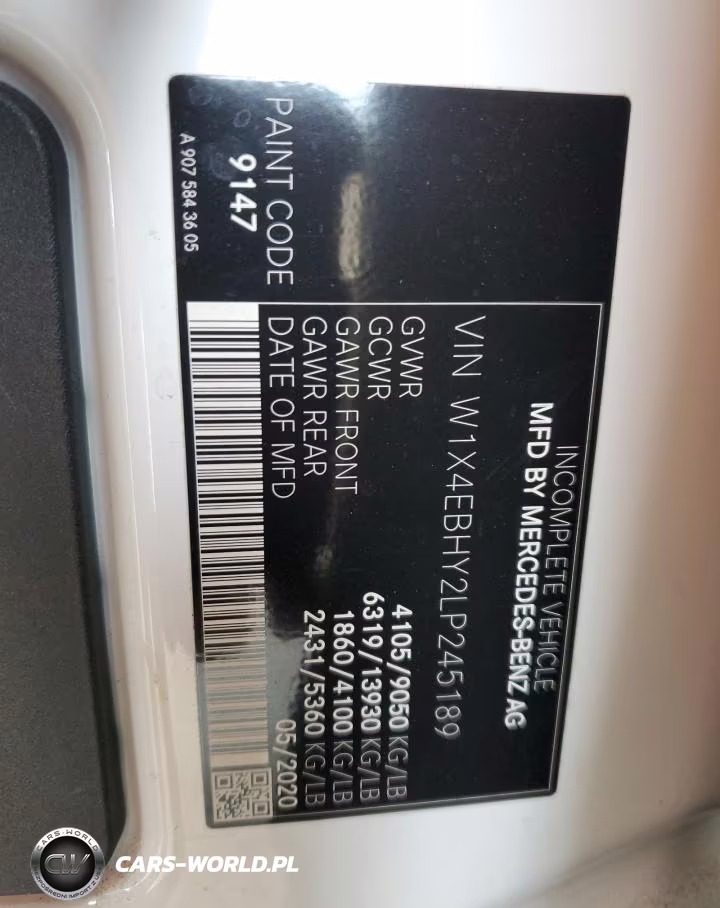 2020 Mercedes-Benz Sprinter 2500 VIN:W1X4EBHY2LP245189 - 14