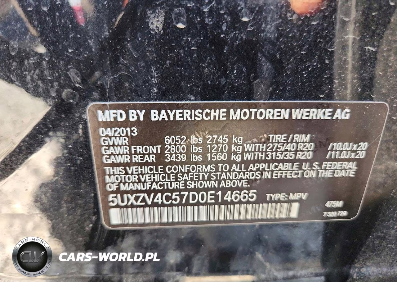 2013 BMW X5 xDrive35I VIN:5UXZV4C57D0E14665 - 12