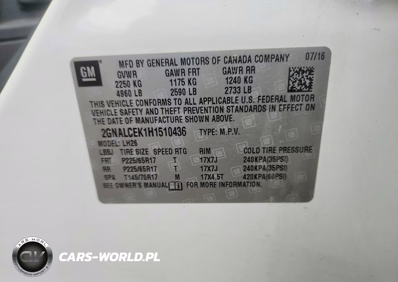2017 Chevrolet Equinox Lt VIN:2GNALCEK1H1510436 - 13