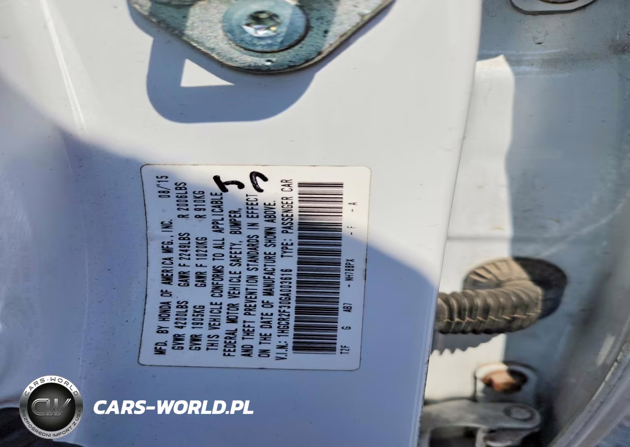 2016 Honda Accord Lx VIN:1HGCR2F30GA003616 - 12