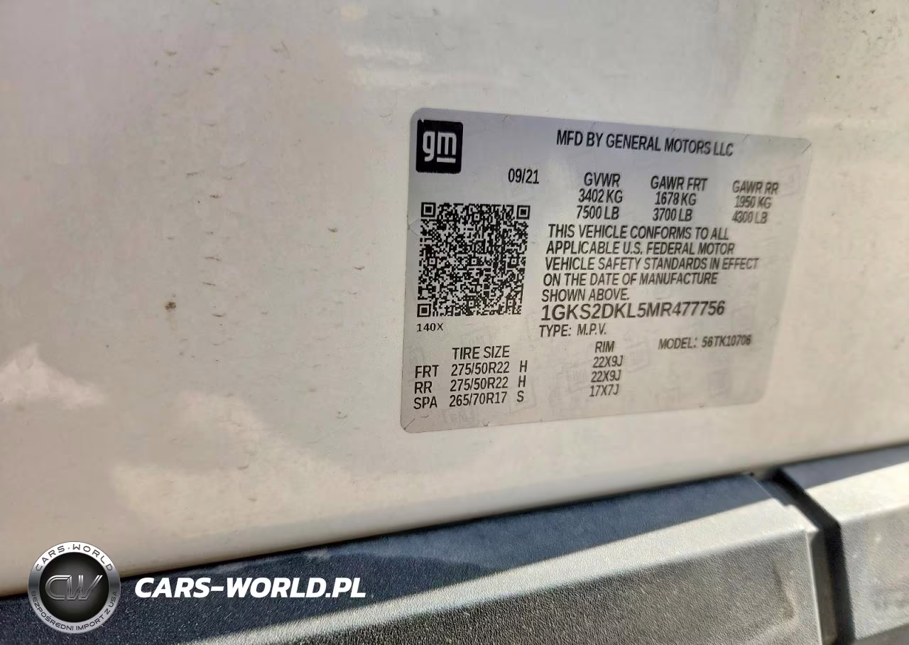 2021 GMC Yukon Denali VIN:1GKS2DKL5MR477756 - 14