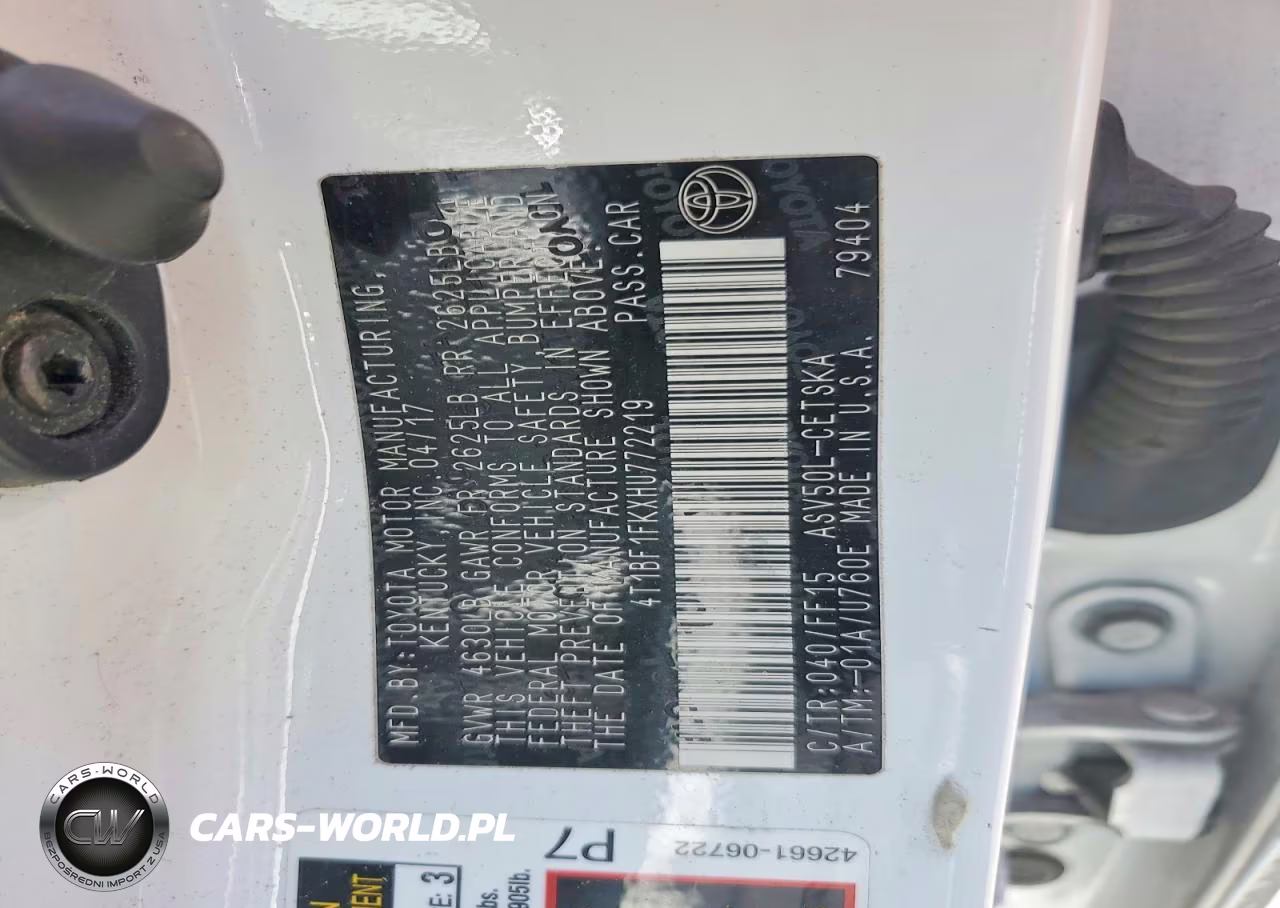 2017 Toyota Camry Se VIN:4T1BF1FKXHU772219 - 12
