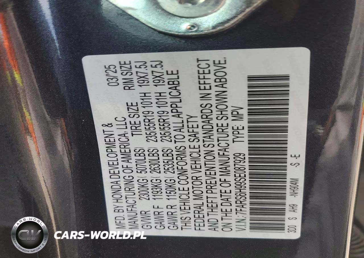 2025 Honda Cr-V Sport Touring VIN:7FARS6H99SE087929 - 13