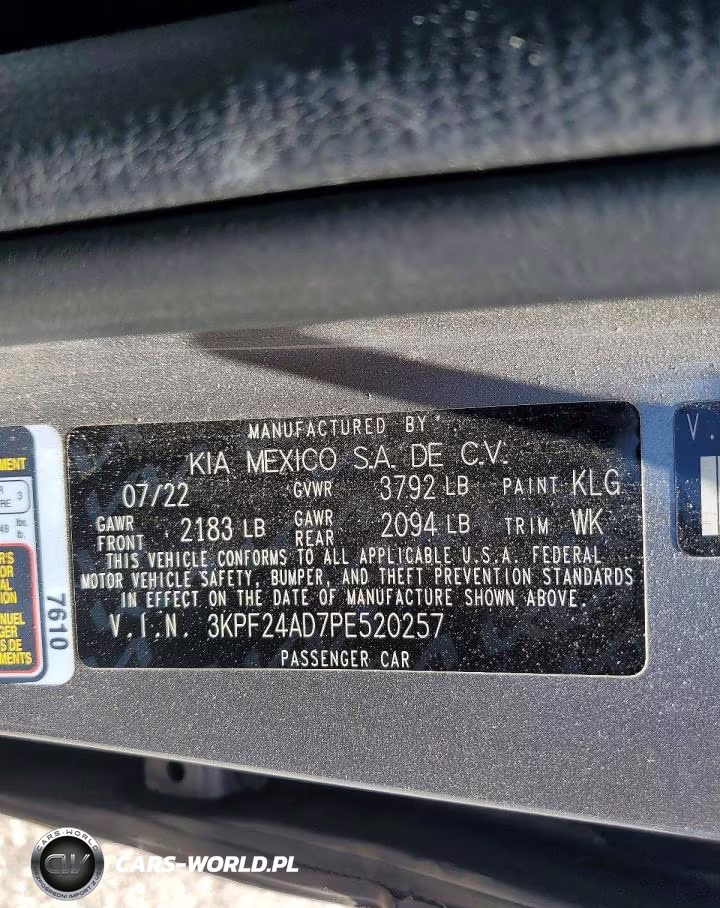 2023 Kia Forte Lxs VIN:3KPF24AD7PE520257 - 12