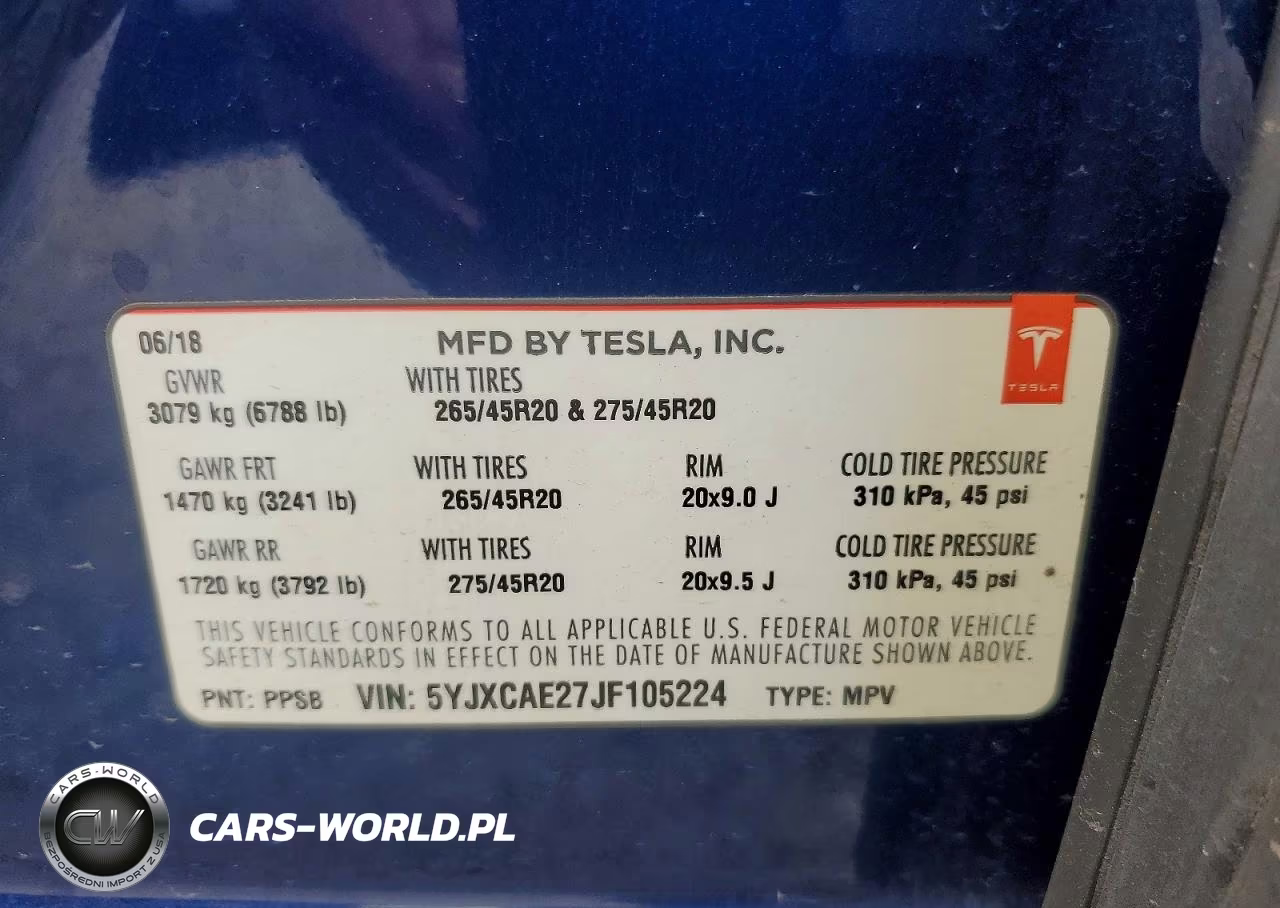 2018 Tesla Model X VIN:5YJXCAE27JF105224 - 14