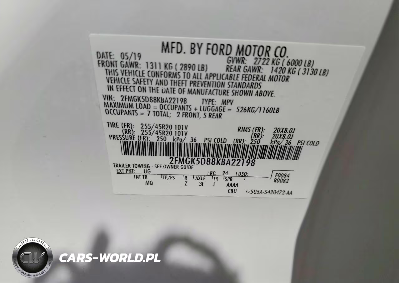 2019 Ford Flex Limited VIN:2FMGK5D88KBA22198 - 12