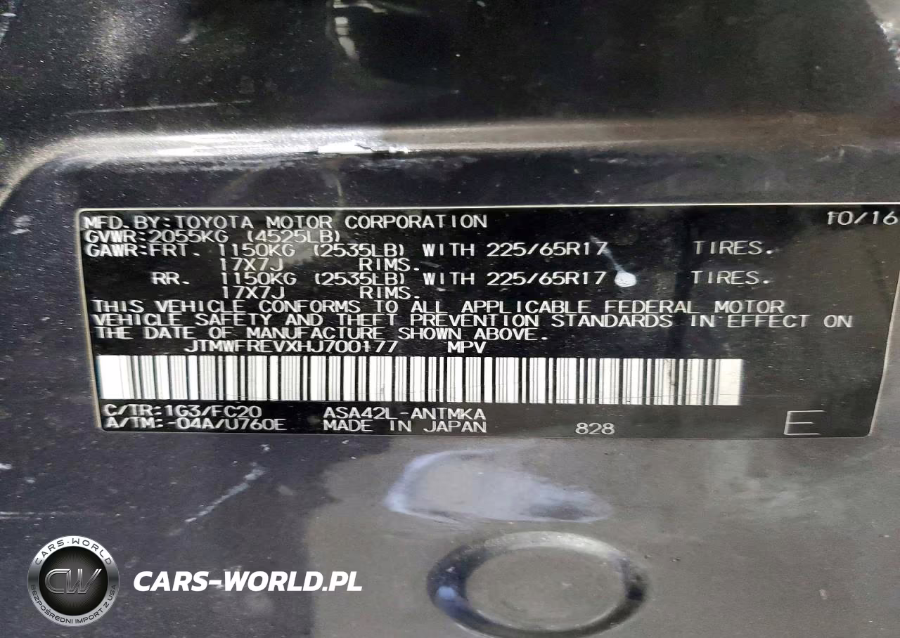 2017 Toyota Rav4 Xle VIN:JTMWFREVXHJ700177 - 13