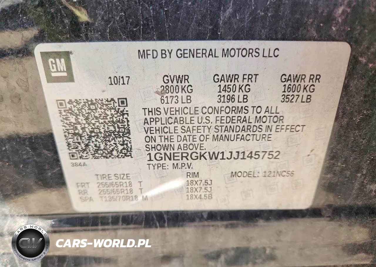 2018 Chevrolet Traverse Lt VIN:1GNERGKW1JJ145752 - 13