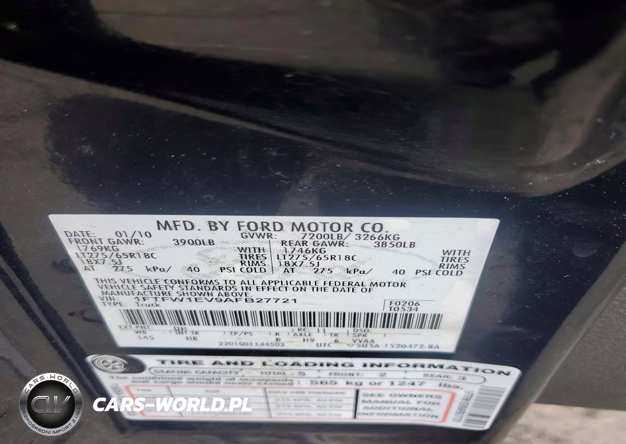 2010 Ford F150 Supercrew VIN:1FTFW1EV9AFB27721 - 12